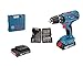 Bosch Professional 18V System Akku Schlagbohrschrauber GSB 18V-21 (inkl. 2x 2.0Ah Akku, 40tlg. Zubehör Set, L-BOXX) - Amazon Exclusive Set Set