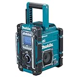 Makita DMR115 Akku-Baustellenradio (ohne Akku, ohne Ladegerät), Türkis, Schwarz, Silber